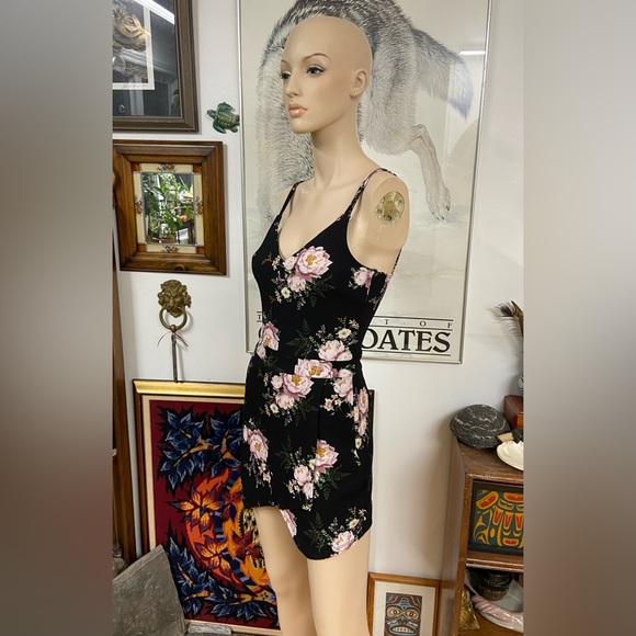 Black Romper with Pink Peonies - Picture 10 of 10